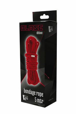 Красная веревка для шибари DELUXE BONDAGE ROPE - 5 м. 
