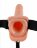 Полый страпон телесного цвета Hollow Strap-On with Balls - 24 см. 