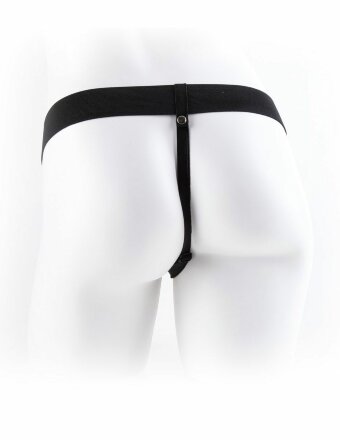 Полый страпон телесного цвета Hollow Strap-On with Balls - 24 см. 