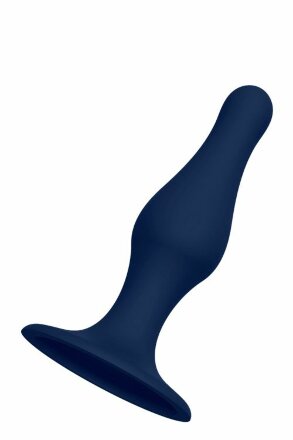Синяя анальная пробка SILICONE PLUG LARGE - 15,6 см. 