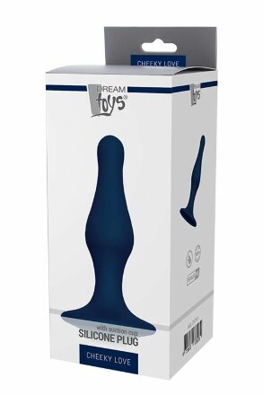 Синяя анальная пробка SILICONE PLUG LARGE - 15,6 см. 
