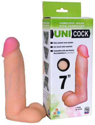 Фаллическая насадка Харнесс UNICOCK 7&quot; - 19 см. 