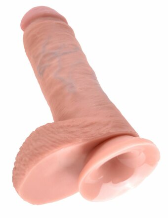 Телесный фаллоимитатор 8&quot; Cock with Balls - 21,3 см. 