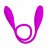 Двусторонний перезаряжаемый вибратор Snaky Vibe на гибком стержне - 60 см. 