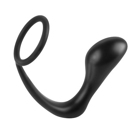 Эрекционное кольцо с анальной пробкой Ass-Gasm Cockring Plug 