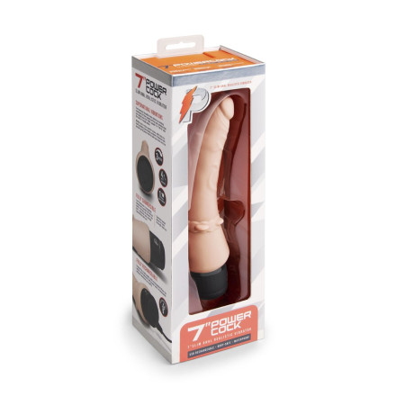 Телесный анальный вибратор 7  Slim Anal Realistic Vibrator - 20 см. 