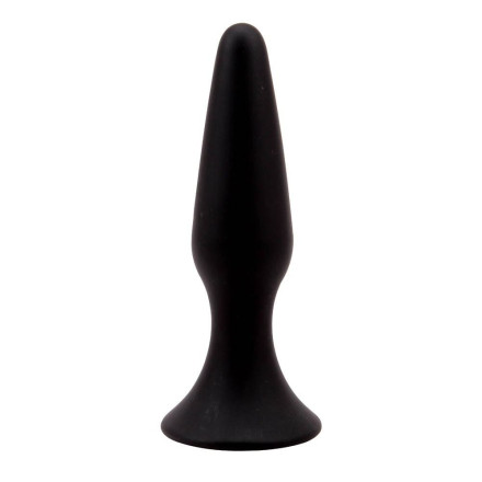 Черная анальная пробка L Silicone Plug - 12,8 см. 