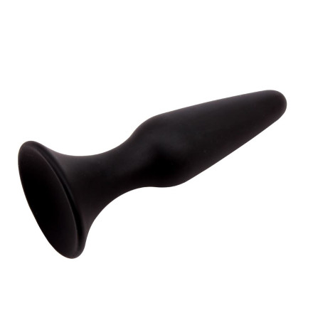 Черная анальная пробка L Silicone Plug - 12,8 см. 