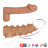 Телесная насадка с бугорками и открытой головкой Nude Sleeve L - 14 см. 
