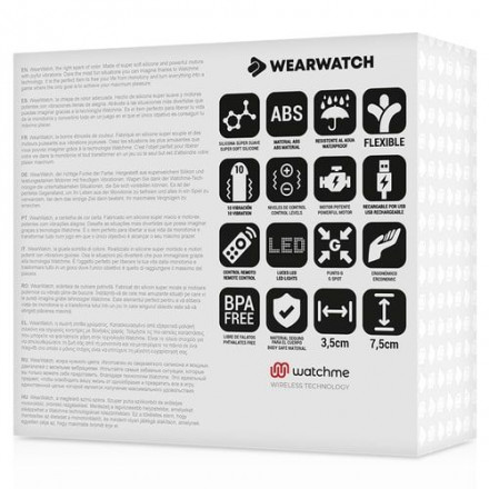 Голубое виброяйцо с черным пультом-часами Wearwatch Egg Wireless Watchme 