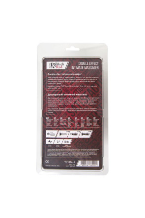 Красно-черный двусторонний вибромассажер Black&amp;Red - 21 см. 