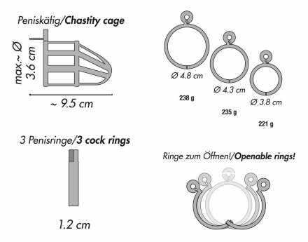 Мужской пояс верности Chastity Cage 