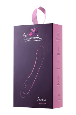 Розовый вибромассажер Eromantica Kristen - 22,5 см. 