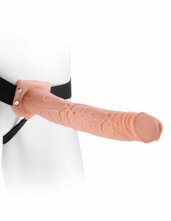 Фаллопротез телесного цвета Hollow Strap-On - 29 см. 