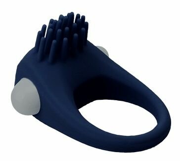 Синее эрекционное виброкольцо STIMU RING 