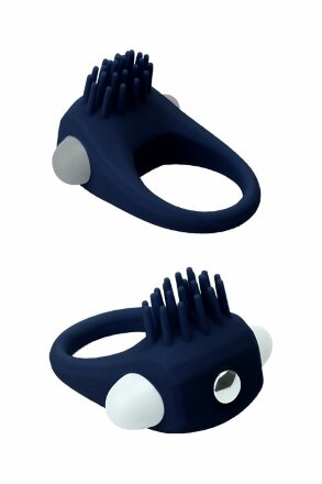 Синее эрекционное виброкольцо STIMU RING 