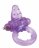 Фиолетовое эрекционное кольцо с вибрацией и рельефным язычком NUBBY CLITORAL PROBE COCKRING 