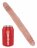 Телесный двусторонний фаллоимитатор 12&quot; Slim Double Dildo - 30 см. 