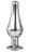 Серебристая анальная пробка с кристаллом Silver Pleasure Plug S - 9 см. 