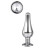 Серебристая анальная пробка с кристаллом Silver Pleasure Plug S - 9 см. 