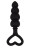 Черный анальный массажер Beaded Luv Probe - 15,6 см. 