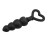 Черный анальный массажер Beaded Luv Probe - 15,6 см. 