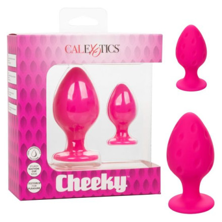 Набор из двух розовых анальных пробок Cheeky 
