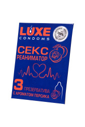 Презервативы с ароматом персика &quot;Сексреаниматор&quot; - 3 шт.