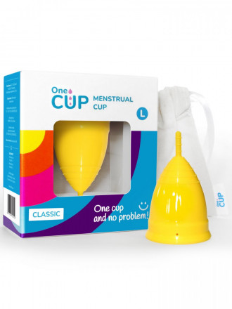 Желтая менструальная чаша OneCUP Classic - размер L 