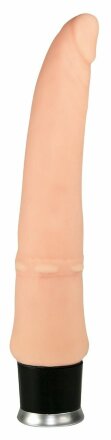 Анальный вибратор Nature Skin Anal Vibe - 21,5 см. 