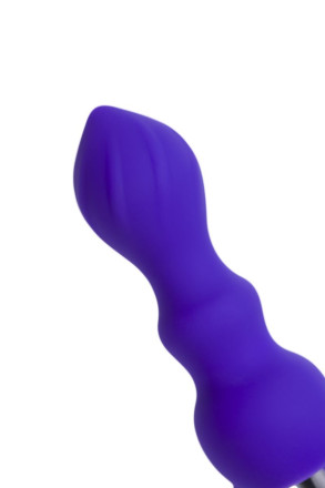 Фиолетовая анальная вибровтулка Curvy - 14 см. 