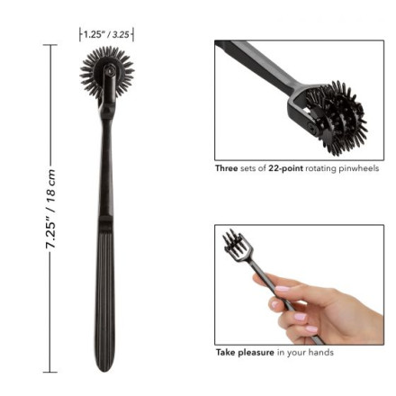 Черное колесо Вартенберга Trio Pleasure Wheel - 18 см. 