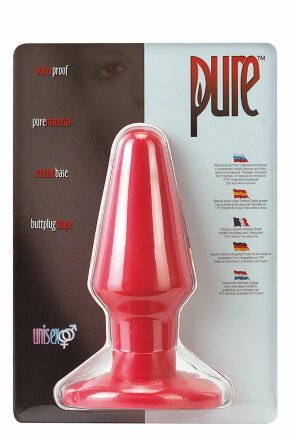 Красная анальная втулка Pure - 13,5 см. 