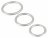 Набор из 3 эрекционных колец под металл Metallic Silicone Cock Ring Set 