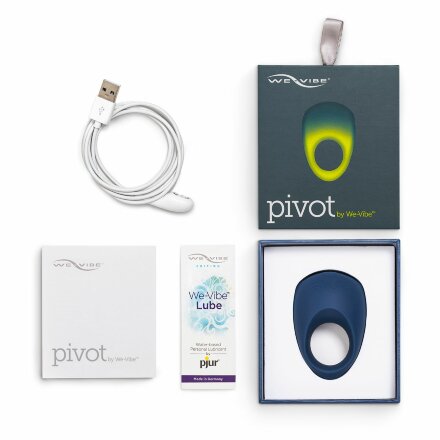 Синее эрекционное виброкольцо We-vibe Pivot 