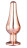 Золотистая анальная пробка с кристаллом Rose Gold Pleasure Plug S - 9 см. 