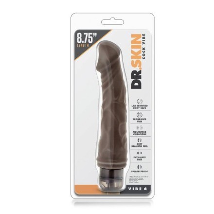 Коричневый вибратор-реалистик Cock Vibe 6 - 21,6 см. 