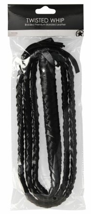 Черный витой кнут Twisted Whip 