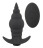 Черная анальная вибропробка RC Butt Plug - 9,6 см. 