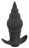 Черная анальная вибропробка RC Butt Plug - 9,6 см. 