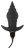 Черная анальная вибропробка RC Butt Plug - 9,6 см. 
