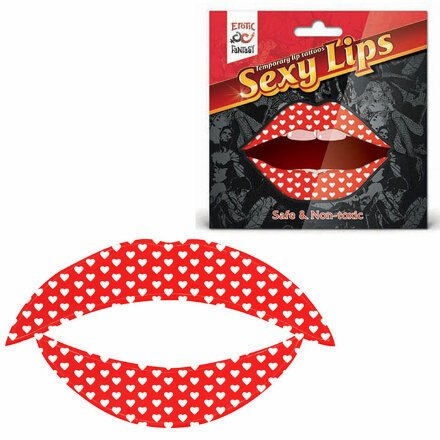 Lip Tattoo Белое сердце 