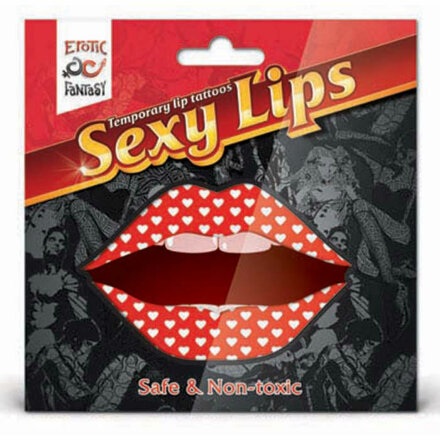 Lip Tattoo Белое сердце 