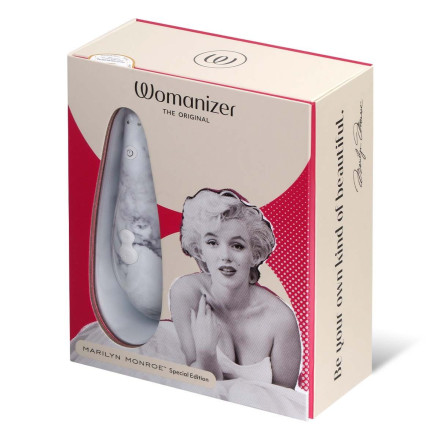 Белый бесконтактный клиторальный стимулятор Womanizer Marilyn Monroe Special Edition 