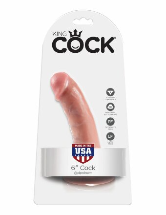 Телесный фаллоимитатор 6&quot; Cock на присоске - 15,2 см. 