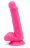 Розовый фаллоимитатор Happy Dicks Dildo 6 inch Balls - 15,2 см. 