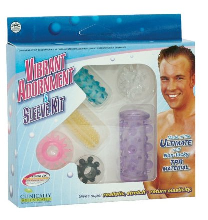 Набор насадок и эрекционных колец VIBRANT ADORNMENT &amp; SLEEVE KIT 