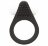 Чёрное эрекционное кольцо LIT-UP SILICONE STIMU RING 1 BLACK 