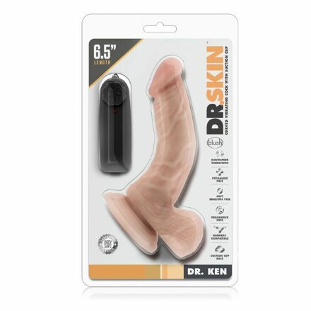 Телесный вибратор Dr. Ken - 16,5 см. 