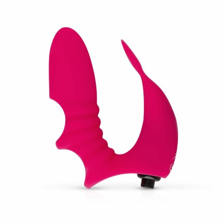 Ярко-розовая вибронасадка на палец Finger Vibrator 